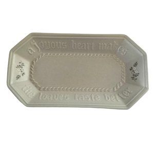 Pfaltzgraf Bread Plate Joyous Heart Makes the Loaves Better White Platter Plate